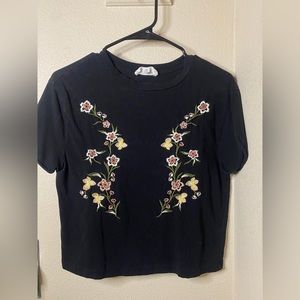 Floral Cropped T-Shirt